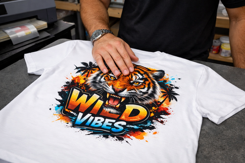 Vergleich verschiedener Textildruck- und Sticktechniken