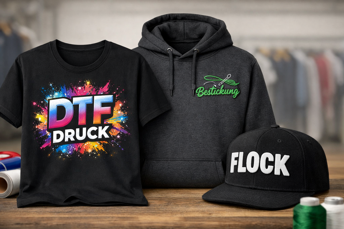 Textildruck und Stickmaschine